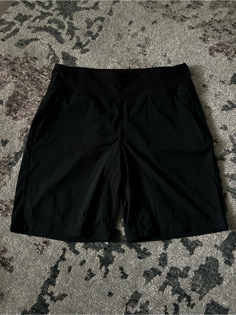 Prana Black Athletic Shorts with Wide Waistband